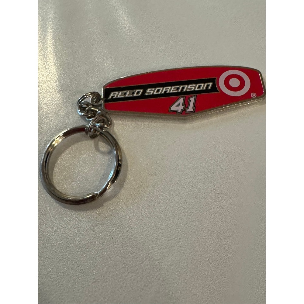 Reed Sorenson 41 Target NASCAR Racing Keychain Metal